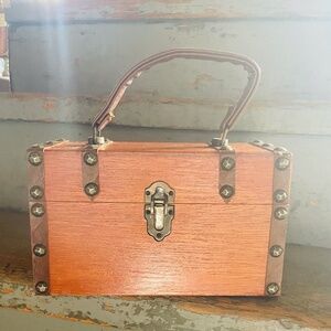 Vintage Wooden Box Handbag